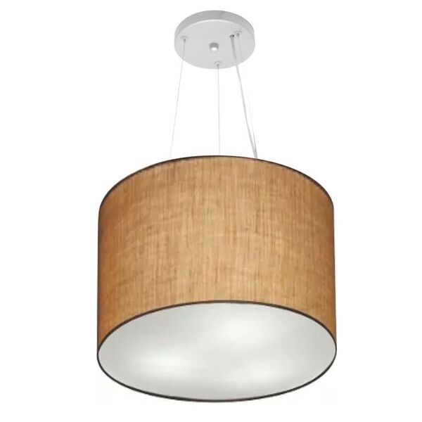 Lustre Pendente Cilíndrico Vivare Md-4183 Cúpula Em Tecido 40