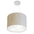 Lustre Pendente Cilíndrico Vivare Md-4183 Cúpula Em Tecido 40