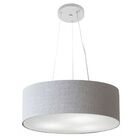Lustre Pendente Cilíndrico Vivare Md-4184 Cúpula Em Tecido 45