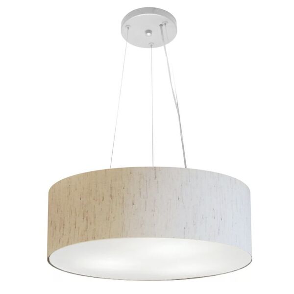 Lustre Pendente Cilíndrico Vivare Md-4184 Cúpula Em Tecido 45