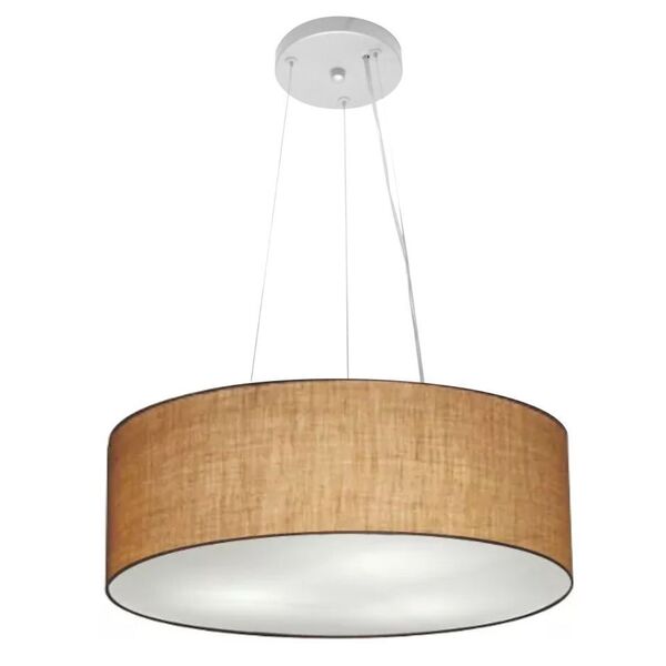 Lustre Pendente Cilíndrico Vivare Md-4184 Cúpula Em Tecido 45