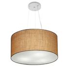 Lustre Pendente Cilíndrico Vivare Md-4185 Cúpula Em Tecido 45