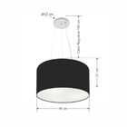 Lustre Pendente Cilíndrico Vivare Md-4185 Cúpula Em Tecido 45