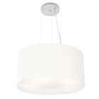Lustre Pendente Cilíndrico Vivare Md-4185 Cúpula Em Tecido 45