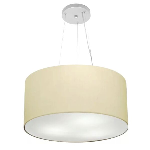 Lustre Pendente Cilíndrico Vivare Md-4186 Cúpula Em Tecido 45