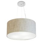 Lustre Pendente Cilíndrico Vivare Md-4186 Cúpula Em Tecido 45