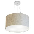 Lustre Pendente Cilíndrico Vivare Md-4187 Cúpula Em Tecido 45