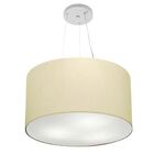 Lustre Pendente Cilíndrico Vivare Md-4187 Cúpula Em Tecido 45