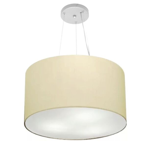 Lustre Pendente Cilíndrico Vivare Md-4187 Cúpula Em Tecido 45