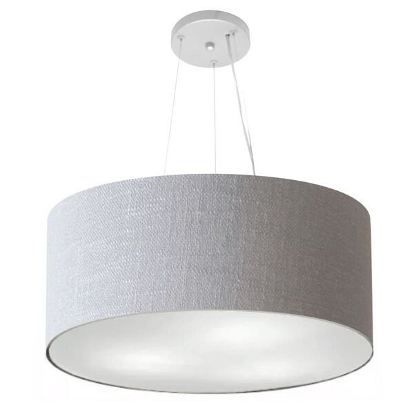 Lustre Pendente Cilíndrico Vivare Md-4188 Cúpula Em Tecido 50