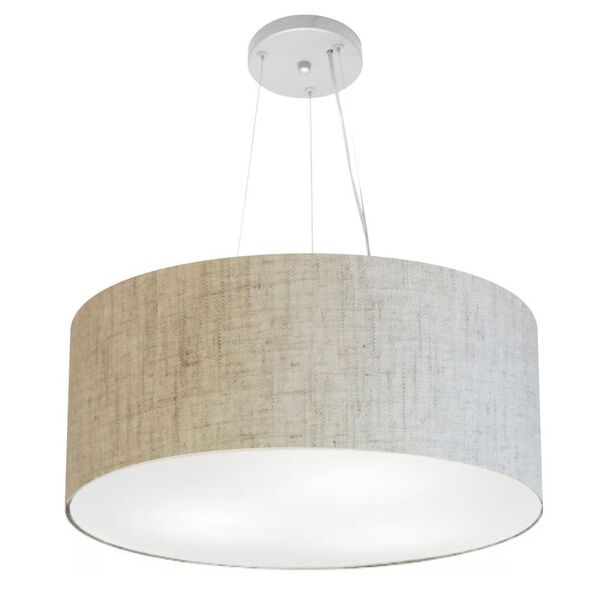 Lustre Pendente Cilíndrico Vivare Md-4188 Cúpula Em Tecido 50