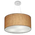 Lustre Pendente Cilíndrico Vivare Md-4189 Cúpula Em Tecido 50