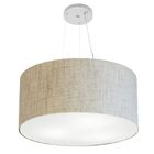 Lustre Pendente Cilíndrico Vivare Md-4189 Cúpula Em Tecido 50