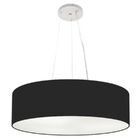 Lustre Pendente Cilíndrico Vivare Md-4190 Cúpula Em Tecido 55
