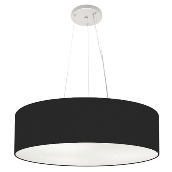 Lustre Pendente Cilíndrico Vivare Md-4190 Cúpula Em Tecido 55