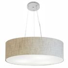 Lustre Pendente Cilíndrico Vivare Md-4190 Cúpula Em Tecido 55
