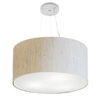 Lustre Pendente Cilíndrico Vivare Md-4192 Cúpula Em Tecido 55