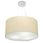 Lustre Pendente Cilíndrico Vivare Md-4192 Cúpula Em Tecido 55