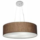Lustre Pendente Cilíndrico Vivare Md-4193 Cúpula Em Tecido 70