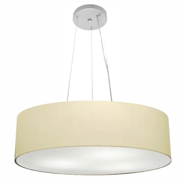 Lustre Pendente Cilíndrico Vivare Md-4193 Cúpula Em Tecido 70