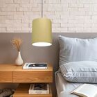 Lustre Pendente Cilíndrico Vivare Md-4200 Cúpula Em Tecido 14