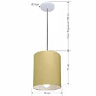 Lustre Pendente Cilíndrico Vivare Md-4200 Cúpula Em Tecido 14