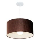 Lustre Pendente Cilíndrico Vivare Md-4203 Cúpula Em Tecido 45