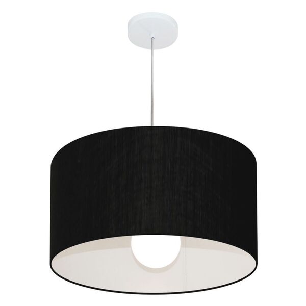 Lustre Pendente Cilíndrico Vivare Md-4205 Cúpula Em Tecido 45