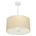Lustre Pendente Cilíndrico Vivare Md-4205 Cúpula Em Tecido 45
