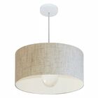 Lustre Pendente Cilíndrico Vivare Md-4206 Cúpula Em Tecido 50
