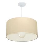 Lustre Pendente Cilíndrico Vivare Md-4208 Cúpula Em Tecido 55