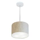 Lustre Pendente Cilíndrico Vivare Md-4209 Cúpula Em Tecido 25