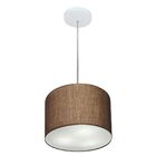 Lustre Pendente Cilíndrico Vivare Md-4209 Cúpula Em Tecido 25