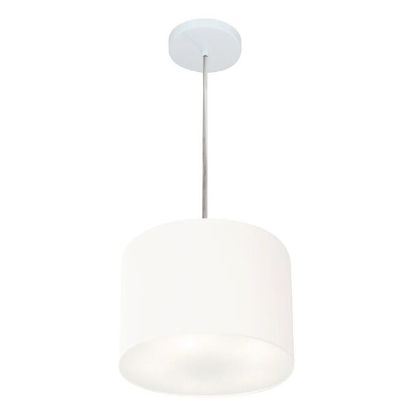 Lustre Pendente Cilíndrico Vivare Md-4209 Cúpula Em Tecido 25