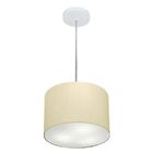 Lustre Pendente Cilíndrico Vivare Md-4209 Cúpula Em Tecido 25