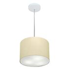 Lustre Pendente Cilíndrico Vivare Md-4209 Cúpula Em Tecido 25
