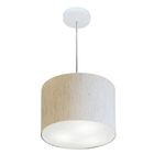 Lustre Pendente Cilíndrico Vivare Md-4210 Cúpula Em Tecido 30