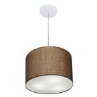 Lustre Pendente Cilíndrico Vivare Md-4210 Cúpula Em Tecido 30