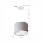 Lustre Pendente Cilíndrico Vivare Md-4210 Cúpula Em Tecido 30