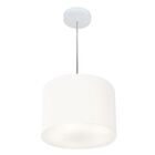 Lustre Pendente Cilíndrico Vivare Md-4210 Cúpula Em Tecido 30