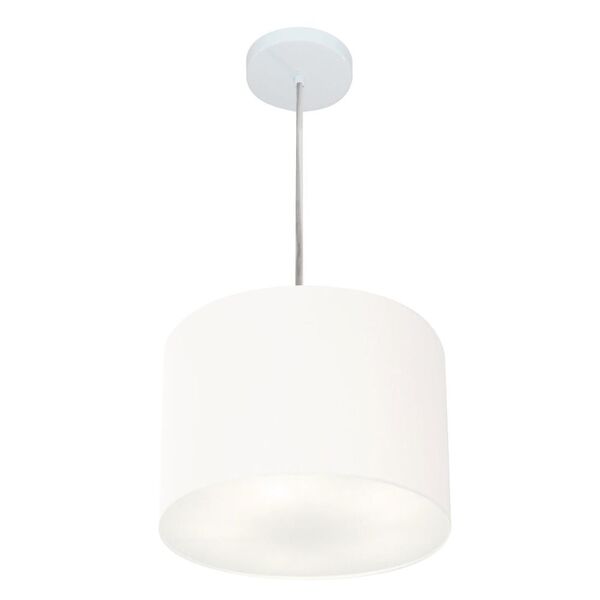 Lustre Pendente Cilíndrico Vivare Md-4210 Cúpula Em Tecido 30