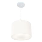 Lustre Pendente Cilíndrico Vivare Md-4210 Cúpula Em Tecido 30