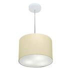 Lustre Pendente Cilíndrico Vivare Md-4210 Cúpula Em Tecido 30