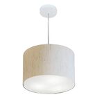 Lustre Pendente Cilíndrico Vivare Md-4211 Cúpula Em Tecido 35