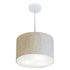 Lustre Pendente Cilíndrico Vivare Md-4211 Cúpula Em Tecido 35