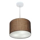 Lustre Pendente Cilíndrico Vivare Md-4211 Cúpula Em Tecido 35