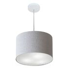 Lustre Pendente Cilíndrico Vivare Md-4211 Cúpula Em Tecido 35