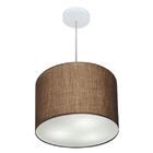 Lustre Pendente Cilíndrico Vivare Md-4212 Cúpula Em Tecido 40