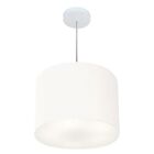 Lustre Pendente Cilíndrico Vivare Md-4212 Cúpula Em Tecido 40