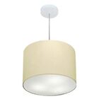 Lustre Pendente Cilíndrico Vivare Md-4212 Cúpula Em Tecido 40
